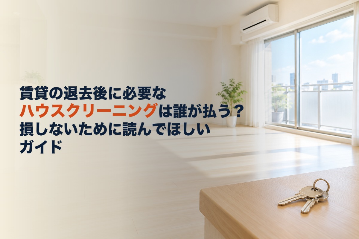 賃貸の退去後に必要なハウスクリーニングは誰が払う？損しないために読んでほしいガイド